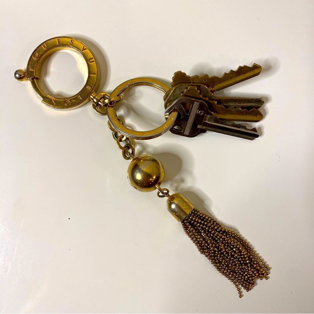 Louis Vuitton Gold Porte Cles Swing Tassel Bag Charm - Picture 3 of 14